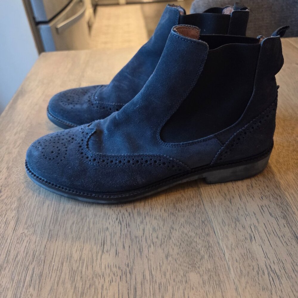 Gallucci Chelsea boots in navy suede - Picture 2 of 4